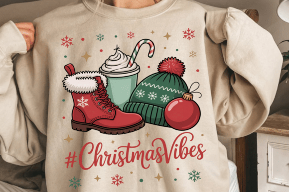 Merry Christmas Vibes Embroidery Designs