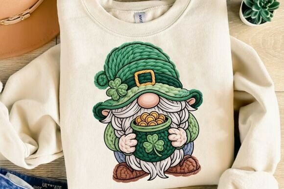 St Patrick Gnome Faux Embroidery Review