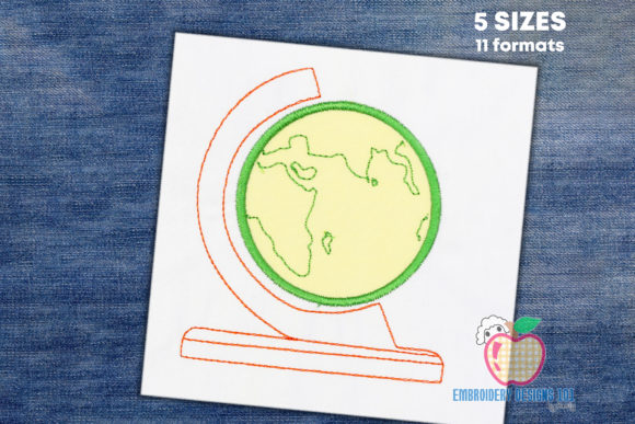 The Globe of World in Old Style Applique